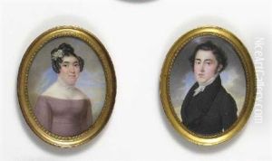 Damenportrat (+ Herrenportrat; Pair)