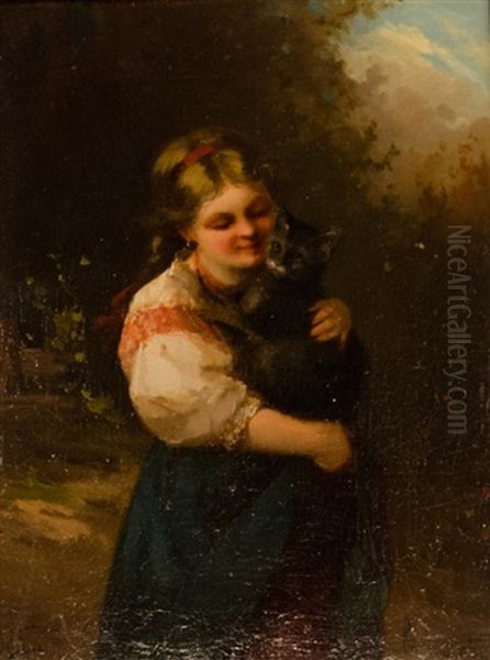The Girl With A Cat - view 1