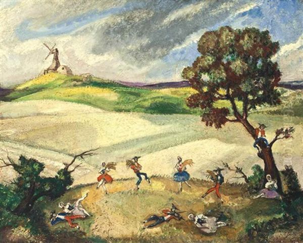 Set Design For 'la Fille Mal Gardee': Act I, Scene 2 - view 1