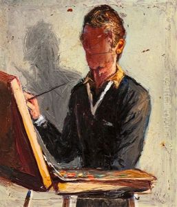 Self-portrait Of The Artist In Front Of His Easel