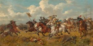 Szene Aus Dem 30-jahrigen Krieg. by Louis Braun
