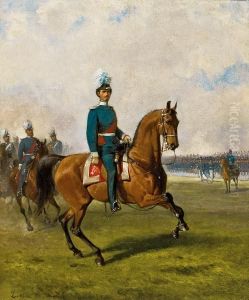 Konig Ludwig Ii. Zu Pferd by Louis Braun