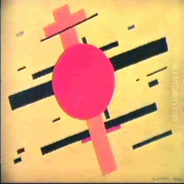 Suprematistiische Kimposition Mit Rotem Kreis - view 1