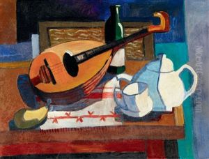 Still-life With A Mandolin by Andor Sugar