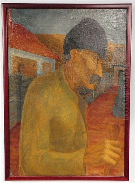 Peasant With Cane - view 1