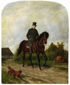 Herrenreiter Beim Ausritt by Carl Suhrlandt