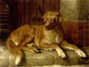 Waiting For Master - A Golden Retriever