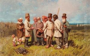 Sur Une Prairie De Fauche, Scene Russe
