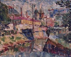 Cityscape (st. Petersburg?) by Vladimir Vsevolodovich Sukov