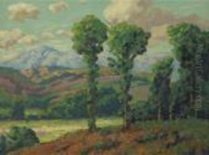 Landscape With Trees And Rolling Hills by Maurice Braun