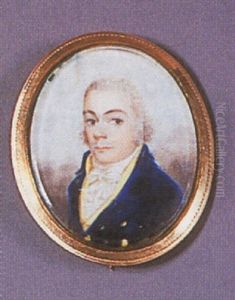 Portrait Of A Gentleman In Blue Jacket, Yellow Waistcoat And White Jabot