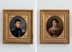 Bildnis Des Karl Schramli (+ Bildnis Der Albertine Katharina Von Wyttenbach-schramli, On Wood, Smllr; Pair) Bildnis Des Karl Schramli (+ Bildnis Der Albertine Katharina Von Wyttenbach-schramli, On Wood, Smllr; Pair)