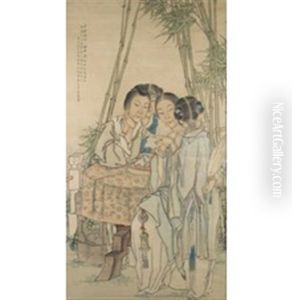 Quattro Nobildonne Tra I Bambu by  Sun Jifang