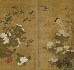 Birds And Blossoms (+ Another; Pair) by Sun Yi