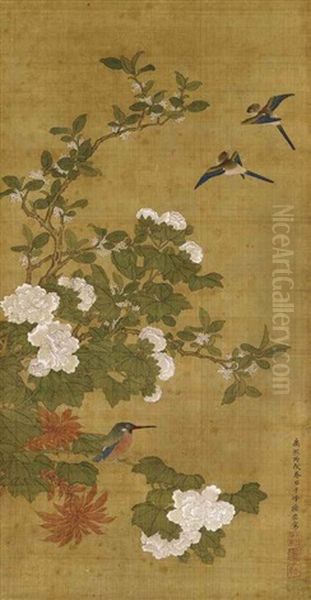 Birds And Blossoms (pair) - view 1