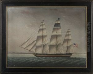 The Ship "covington" Of Baltimore, Heading Into Whampoa Anchorage