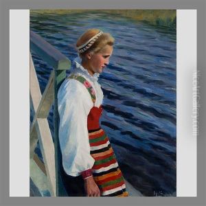 Girl In Folk Costume by Hanna Suomalainen
