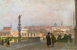 Altes Burgtor In Wien by Max Suppantschitsch