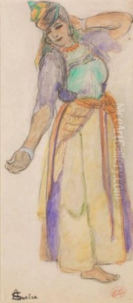 Jeune Femme Dansant Young Girl Dancing by Andre Sureda