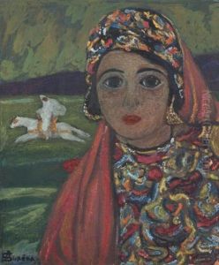 Jeune Kabyle Aux Yeux Noirs Young Kabyle Girl With Black Eyes by Andre Sureda