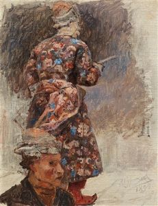 Head Of A Cossack by Vasili Ivanovich Surikov