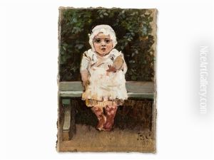 Oil Study, Olga Vasilievna by Vasili Ivanovich Surikov