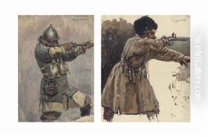Two Studies For 'siberia's Conquest By Yermak'