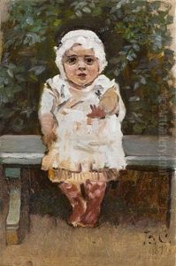 Olga Vasilievna, The Artist's Daughter (sketch) by Vasili Ivanovich Surikov