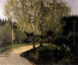 Birken Am Teich by Max Josef von Sury
