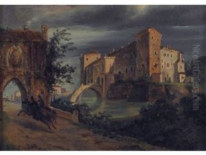 Paesaggio Con Castello E Cavalieri