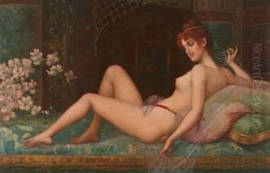 A Lying Female Model by Josef Johann Suess