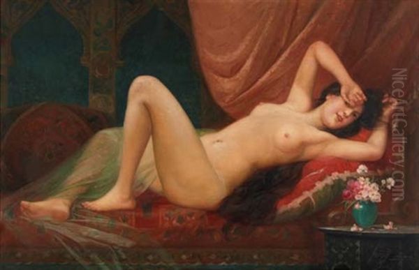Liegender Frauenakt In Einem Interieur - view 1
