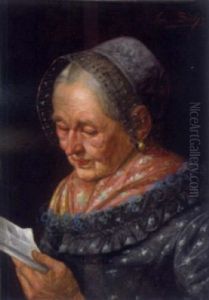 Lesende Alte by Josef Johann Suess