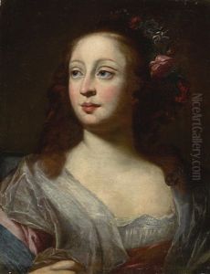 Portrait Of Isabella D'este (1635-1666), Daughter Of Duke Francesco I D'este Of Modena,  Bust Length