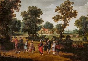 Bewaldete Landschaft Mit Christus Und Centurion