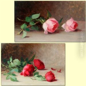 Red Roses And Pink Roses by Edward Howard Suydam