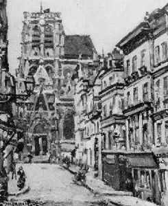 Rue De Damiette A Rouen, St Vincent, Portail Sud
