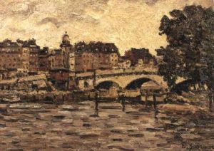 Pont A Rouen by Leon Suzanne