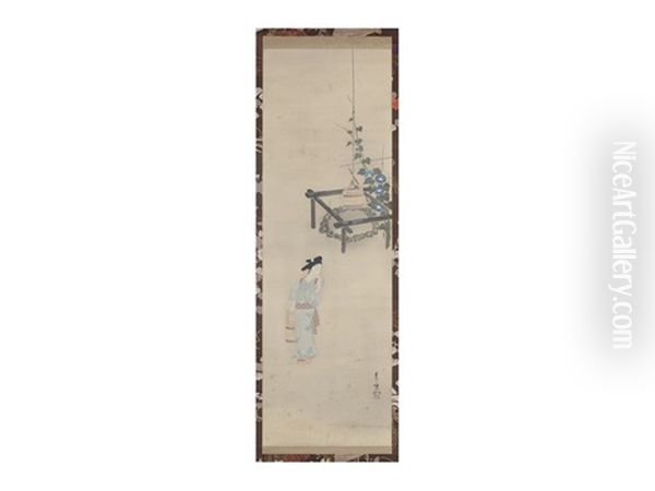 Kaga Chiyo With Morning Glory - view 1