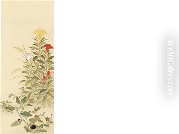 Coxcomb And Eggplant - view 1