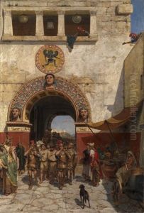 Gate In Volterra, Etruria by Aleksandr Alexandrovich Svedomskij