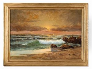 Ocean View At Sunset by Paul A. Svedomsky