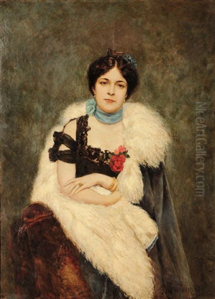Ritratto Di Anna Nikolaevna Kutukova, Consorte Di A.a. Svedomskij - view 1