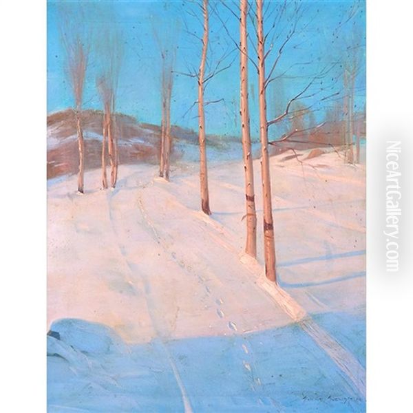Moonlit Snow Scene - view 1