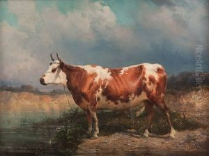 Bulle An Der Tranke by Nikolai Egorovich Sverchkov