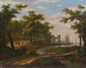Le Passage Du Pont De Bois by Frans Swagers