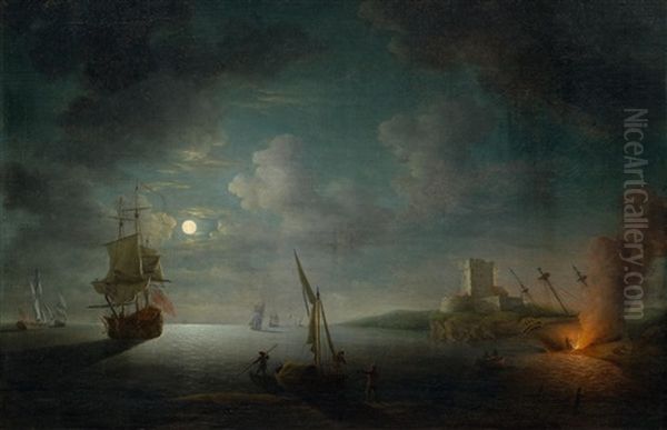 A Marine Scene At Night - view 1