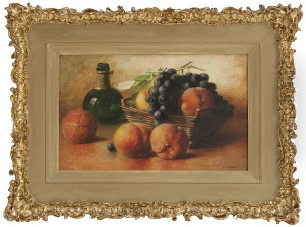 Still Life Of Fruit And A Glass Bottle - view 1