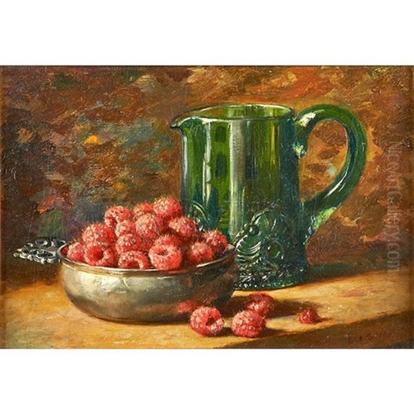 Still Life Of Raspberries With Pitcher - view 1