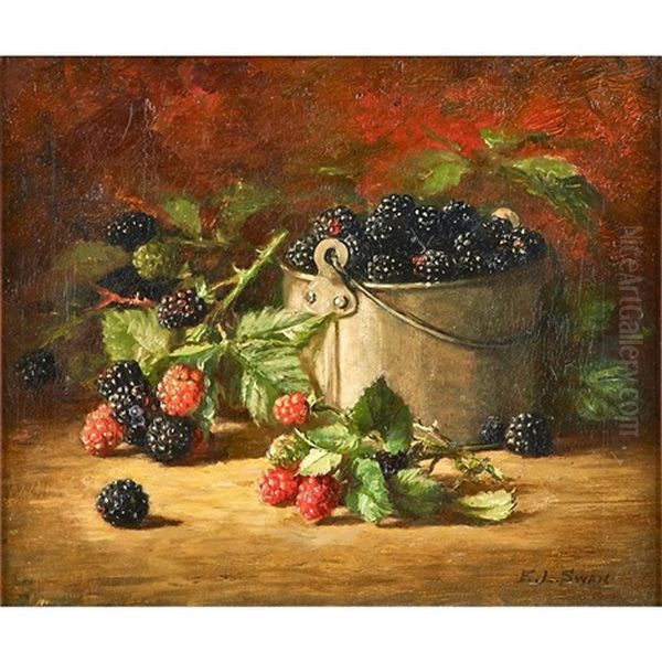 Still Life Of Raspberries - view 1